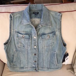 CHAPS Jean Denim Vest